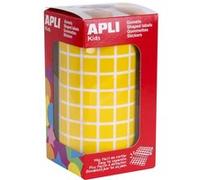 APLI – Rouleau de gommettes Apli Kids – 6372 gommettes carrées 10 mm jaune