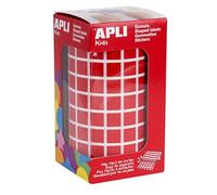 APLI Kids 4873 - Rouleau de gommettes carrées 10,0 mm, couleur rouge