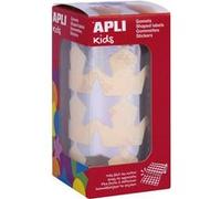 APLI Rouleau de 708 Gommettes Étoiles 33 mm Métallisés Argent G