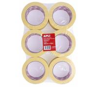 Apli ruban de peintre 60gr rouleau 48mmx45m amovible jaune - 6u-