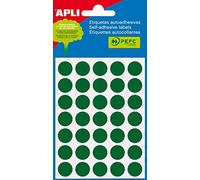 Apli Sac de feuilles étiquettes Ø 13 mm Vert