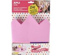 Apli Kids Couronne d'anniversaire en Mousse EVA avec Accessoires décoratifs Rose