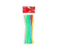 Apli Sachet 50 Chenilles - Couleurs Assorties Fluorescentes - 30 Cm