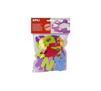 APLI Kids Lettres en mousse EVA 13074 – 104 pièces, 50 mm, couleurs assorties