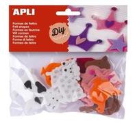 Apli sachet de 18 unités feutrine - animaux 013785 G
