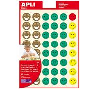 APLI Gommettes SOURIRE enlevables – Sachet de 576 (12F)
