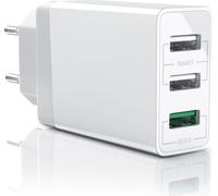 Aplic Chargeur USB 3000 mA, adaptateur secteur 3 ports, Quick Charge 3.0, 2x port USB + 1x port QC 3.0