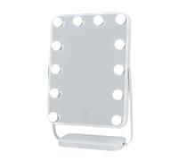 Aplike - Miroir de maquillage avec lumière, miroir Hollywood Studio avec lumière LED réglable, contrôle tactile, rotation à 360°, faible consommation (Blanc mat)