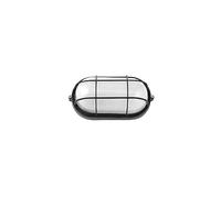 Aplique Ext. Oval Aluminio Apus Peq. 1xe27 Negro 9x21x10,5 Cm Ip44