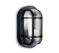 APLIQUE IP54 OVAL NOIR 1XE27 40W 20X11,3 CM MOD. EDM Ovale pour tartelette Ø 27 cm