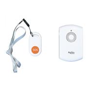 APLOS | Téléavertisseur et Bouton d'Alerte Personnel | Se glisse dans n'importe quelle poche ou ceinture | Assure la sécurité de la personne dépendante | Taille du boitier : 9 x 6 cm