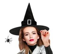 APLudoo Chapeau de magicien pour jeu de rôle - Décoration d'araignées mystiques pointues pour événement à thème