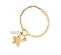 APLudoo Pendentif unique en forme de cœur et fleur en acier inoxydable pour exprimer l'amour