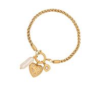 APLudoo Pendentif unique en forme de cœur et fleur en acier inoxydable pour exprimer l'amour