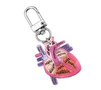 APLudoo Porte-clés portable avec organes humains en forme de cœur - Anneau léger - Accessoire pour travailleurs de la santé, biologie - Cadeau pour enseignant