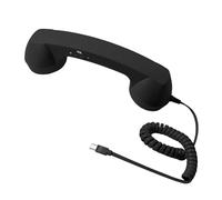 APLudoo Récepteur de téléphone portable avec cordon de type C, design rétro avec bouton d'appel physique, poignée ergonomique pour utilisation à la maison, en voyage