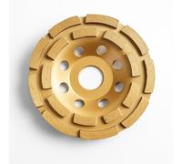APLUS Meule Boisseau Diamantée 115 mm, Double Rangée, Disque de Ponçage Diamant pour Meuleuse d’Angle, Alésage 22,23 mm, pour Béton, Maçonnerie, Granit, Marbre, Pierre & Ciment
