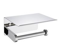 APLusee Porte-Papier Toilette avec étagère pour téléphone - Chrome Poli - Acier Inoxydable SUS 304 - Accessoires de Salle de Bain - Distributeur de Rouleaux de Papier Toilette Mural