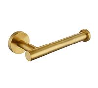 APLusee Porte-papier toilette rond en acier inoxydable SUS304, support mural moderne pour rouleau de papier pour salle de bain, toilettes, or brossé