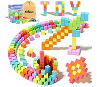 Apluses 72 Pièces Construction Magnetique Enfant,Bloc Magnetique, Cube Magnétique, Magnetic Tiles, Magnet Loisir Creatif Jouet Enfant Cadeau 3 4 5 6 7 8 Ans Garcon Fille