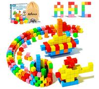 Apluses Construction Magnetique Enfant, Cube Magnétique, Magnetic Tiles, Magnetic Blocks, Jeux Exterieur Educatif Tuiles Magnétiques Montessori Cadeau Fille Jouet Enfant 3 4 5 6 7 8 Ans Garcon