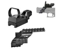 APLUSGEAR 1X22X33 Red/Green Dot Pistol Sight with ABS 7/8" & Picatinny Mounting Base for G17 Handgun Combination Set