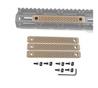 APLUSGEAR 4 Pcs Circular Dot Shape Engraving Nylon 12CM Long CNC RS Handguard Non-Slip Rail Cover for M-Lok Compatible Systems Accessory