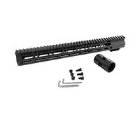 APLUSGEAR 7" 9" 10" 12" 13.4" 15" 17" inch AR15 Free Float for Mlok Compatible Keymod Handguard for Hunting Trail Tactical Rifle Scope Mount w Steel Nut (15''-Black)