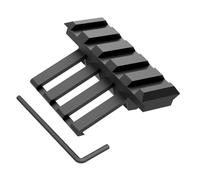 APLUSGEAR Aluminium Ultra Low Profile 45 Degrees 5 Slot Picatinny Rail Rail 20mm Offset Picatinny Rail Mount for Red Dot Flashlights