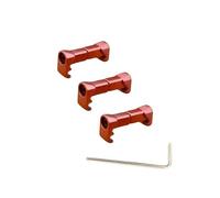 APLUSGEAR Picatinny Pressure Switch Cable Management Guides 3 Pack, for Laser Or Tactical Flashlight Tape Switch Cable Clips (Red)