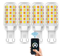 APLUSZ Ampoule connectee Alexa g9 LED 3W=40W halogène Ampoules wi-FI dimmable G9 LED bulbe de maïs, 320 LM contrôle Vocal Intelligent G9 Ampoule connectée Home,sans Scintillement (Color : 4)