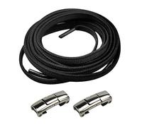 APLVFFZH 2 Pièces Lacets Sans Nœud Plat Extensible avec Attache Métallique Système Pression Textile Souple Mise En Place Simple Adaptés Au Sport Promenade,