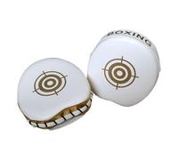 APLVFFZH 2 Pièces Pattes d'ours de Boxe Pao D'Entraînement Mitaines de Frappe Cibles de Précision en Cuir PU pour Une Prise Sûre Adapté Aux Arts Martiaux et A, Doré