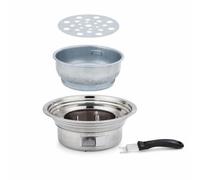 APLVFFZH Barbecue Charbon Rond Portable Mini 3-5 Personnes, Idéal pour le Camping et les Pique-niques, pour balcons, Corps de four, Petit (34.2 * 11cm)