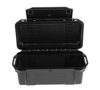 APLVFFZH Boîte de Rangement étanche et Antichoc en Plastique Rigide, étanche et Flottante, Idéale pour La Navigation de Plaisance, La Natation, La Plage et La, Noir, 19.5x9.5x8cm