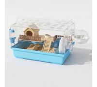 APLVFFZH Cage Hamster Acrylique 2 Niveaux Rongeur, Salle Bain Externe, Structure pour Rongeur, Divertissement Quotidien, pour propriétaires, Bleu, Style to 3, Bleu
