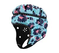 APLVFFZH Casque de Rugby Adulte Protecteur avec Ventilation Rembourrage Confortable Lanière Réglable et Absorption des Chocs Design sans Gêne Adapté Aux Matchs, Bleu Violet