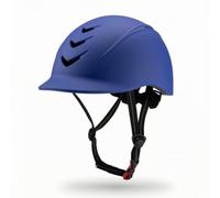 APLVFFZH Casque d'Équitation Casque Protection Coque Harnais avec Sangle Réglable en Trois Entrées d'air pour Fraîcheur Ajustement Stable Adapté à Entraînement, Bleu, L 58-62CM