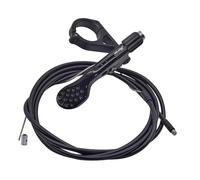 APLVFFZH Commande de Tige de Selle Télescopique pour VTT, Accessoire en Aluminium, Design Compact, Compatible avec Passage de Câble Interne et Externe pour Vél, Noir