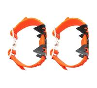 APLVFFZH Crampon Chaussures Antidérapantes Crampons Glace Neige Griffe Universelle Silicium Acier Traction Adaptation Chaussure Randonnée Marche Hivernale, Orange