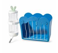 APLVFFZH Ensemble Alimentation Lapin, 550, Construction en Plastique, Abreuvoir pour Lapin, Usage en intérieur, pour Nouveaux propriétaires, Blanc et Bleu, Style to 3