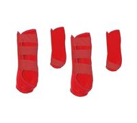 APLVFFZH Ensemble de 4 pour Les Membres Antérieurs et Postérieurs du Cheval : Bandages en Néoprène Lavables, Absorption des Chocs, pour Le Saut, L’, Rouge