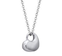 APLVFFZH Ensemble de Collier Commémoratif Cylindrique En Acier Inoxydable, Argent2