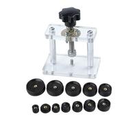 APLVFFZH Ensemble D'outils pour Presses à Montres, Ouvre-boîtier de Montre à Fermeture Rapide avec 12 Matrices de Montage, Outil D'établi, Noir