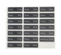 APLVFFZH Étiquettes de Poids Autocollants pour Machines Repères Numériques Accessoires de Fitness pour Une Identification Rapide Des Charges Adapté Aux Équipe, 7cmx2cm