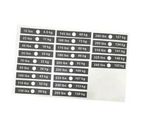 APLVFFZH Étiquettes de Poids Autocollants pour Machines Repères Numériques Accessoires de Fitness pour Une Identification Rapide Des Charges Adapté Aux Équipe, 11.8 Cm X 1.9 Cm