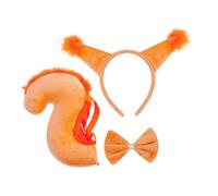 APLVFFZH Kit de déguisement avec queue d'animal et serre-tête pour soirées masquées sur le thème des animaux, Orange