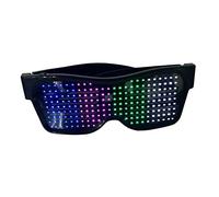 APLVFFZH Lunettes LED Bluetooth, Contrôle Par Application pour Raves, Affichage de Texte Clignotant Amusant, 4 coloris