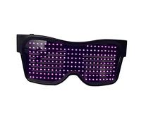 APLVFFZH Lunettes LED Bluetooth, Contrôle Par Application pour Raves, Affichage de Texte Clignotant Amusant, rose