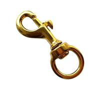 APLVFFZH Mousqueton Crochet Pivotant Crochet Mousqueton Porte-clés Connecteur Matériel de Fixation en Laiton Adapté Randonnée Sports Aquatiques, Laiton, 55mm